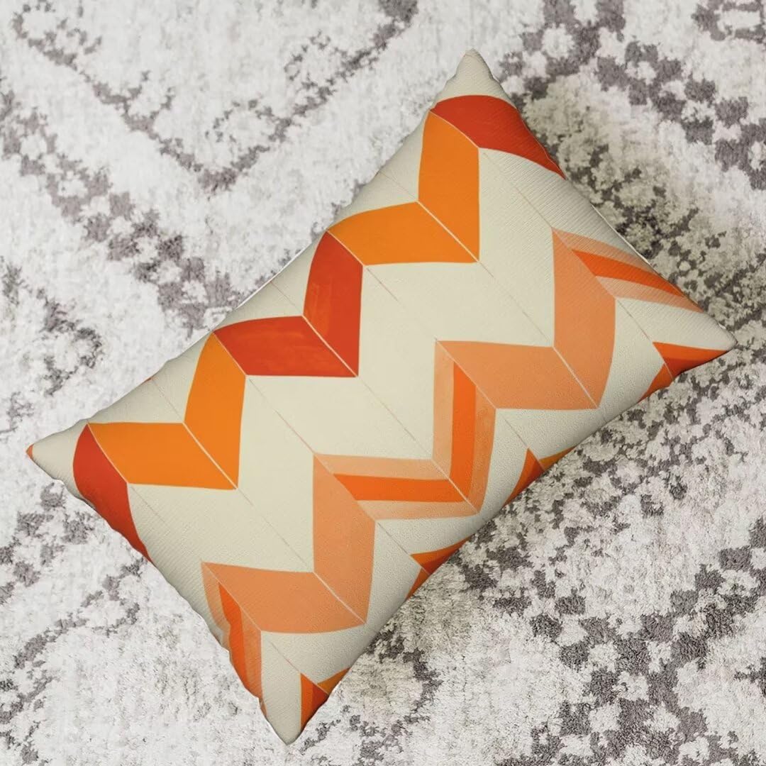 Kissenbezug 70x90, Orange Kissen 2er Set Weich Kissenbezüge, Sofakissen Kissenhülle Mit Verstecktem Reißverschluss Zierkissenbezüge, Nordischer Stil Kissenbezug für Couch Aesthetic Kissen Deko Pr-465
