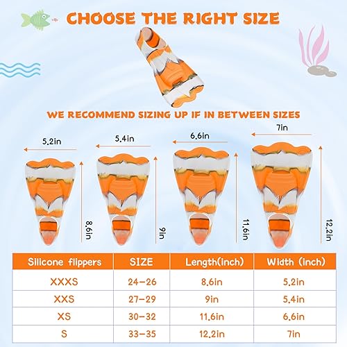 Miniatura 4 de Aletas de natación para niños, aletas cortas de natación para niños, aletas de entrenamiento de natación para regazo, piscina, esnórquel para niños,