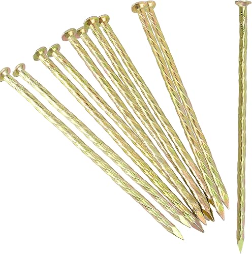 MOUYAT 80 estacas de metal galvanizado de 6 pulgadas, borde de metal en espiral, pinchos de paisaje para carpintería, clavos de jardín, para bordes