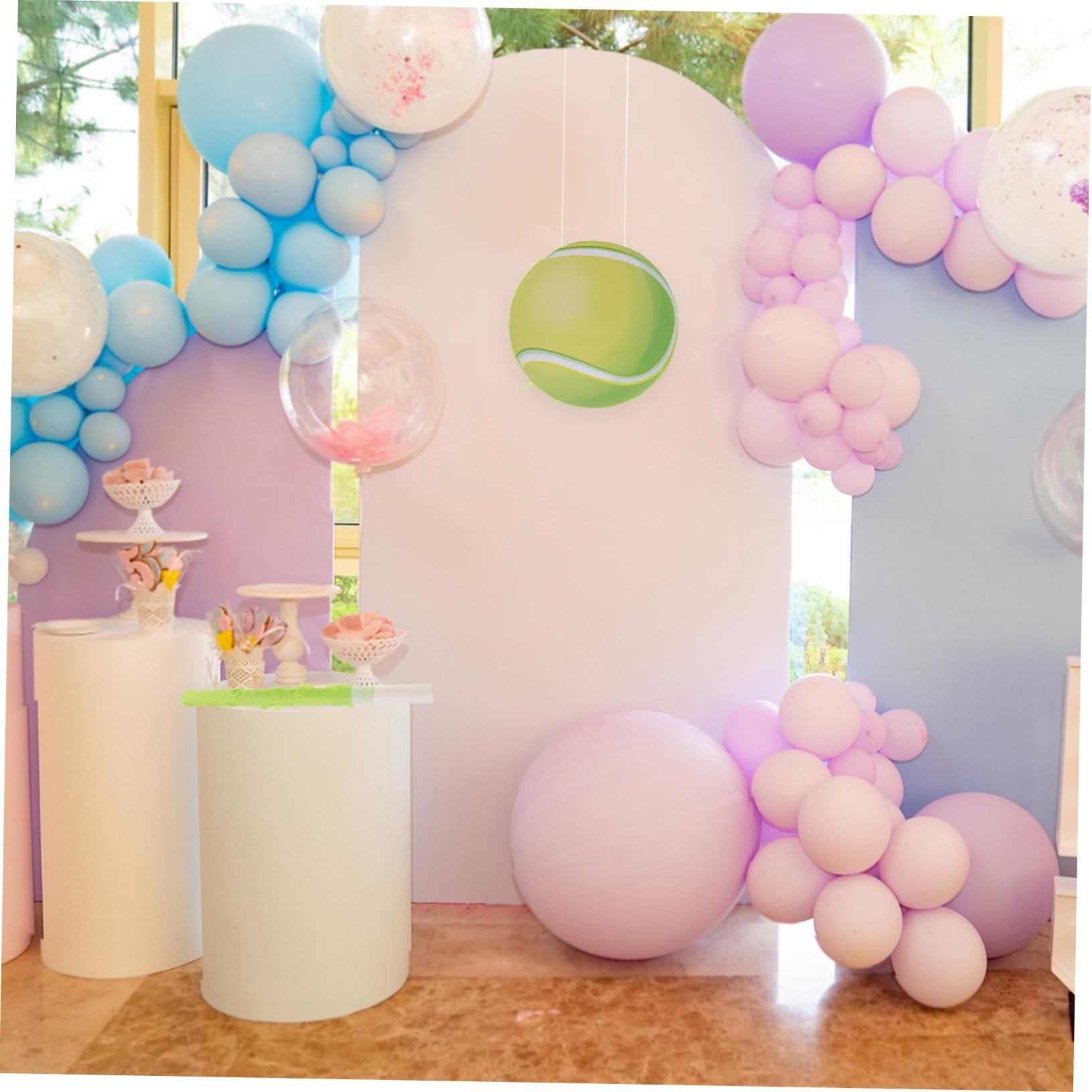 Cabilock Piñata de Tenis para Cumpleaños Infantil con Confeti de Papel, Juego de Fiesta para Niños con Temática Deportiva y Accesorios Incluidos Color Aleatorio