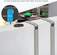 Vista 5 de FYY Ganchos para colgar sobre la puerta, paquete de 4 ganchos de goma para evitar arañazos, ganchos organizadores resistentes para sala de estar