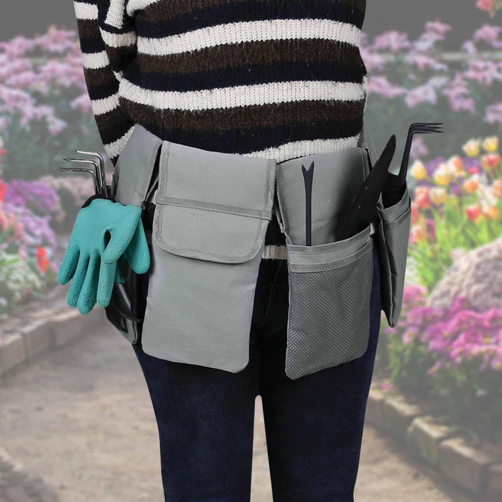 Sac ceinture pour outils de jardinage imperméable pour entretenir le potager en restant libre