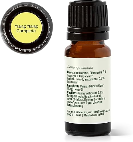 Miniatura 8 de Plant Therapy Aceite esencial completo Ylang Ylang 100% puros, sin diluir, grado terapéutico. 1/3 oz.