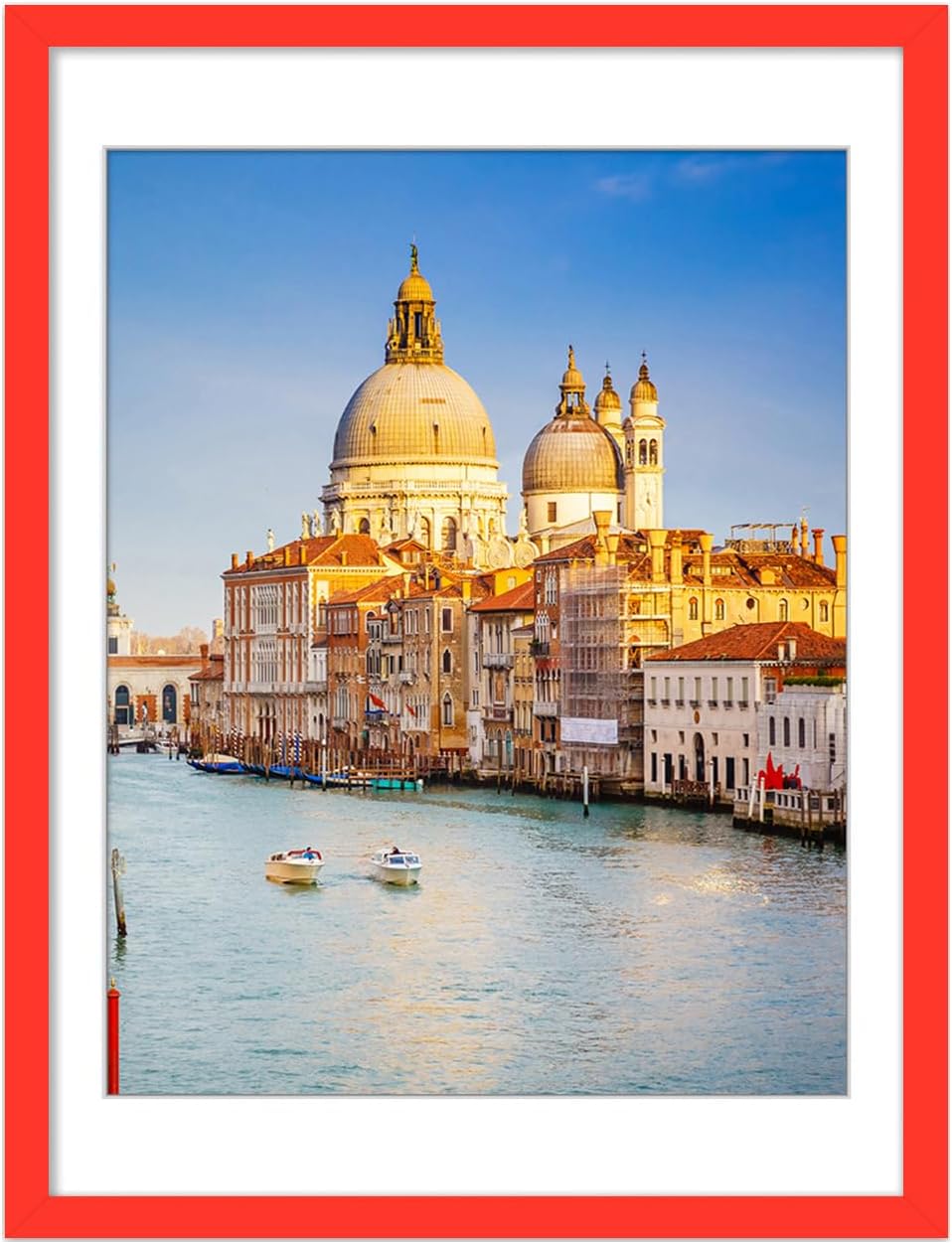wyooxoo 18x24 Poster Frame Red Made of Solid Wood Picture Frames Display Pictures 16x20 with Mat or 18x24 Without Mat Colorful Frame For Horizontal Vertical Wall Mounting Red 18" x 24" ( 1 Pack )