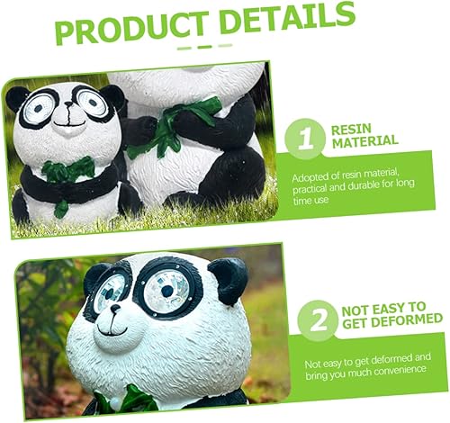 Miniatura 5 de Happyyami Luz solar Estatuas de césped al aire libre Luz solar de camino Luz solar al aire libre Luces de jardín Lámpara de paisaje de jardín Luces