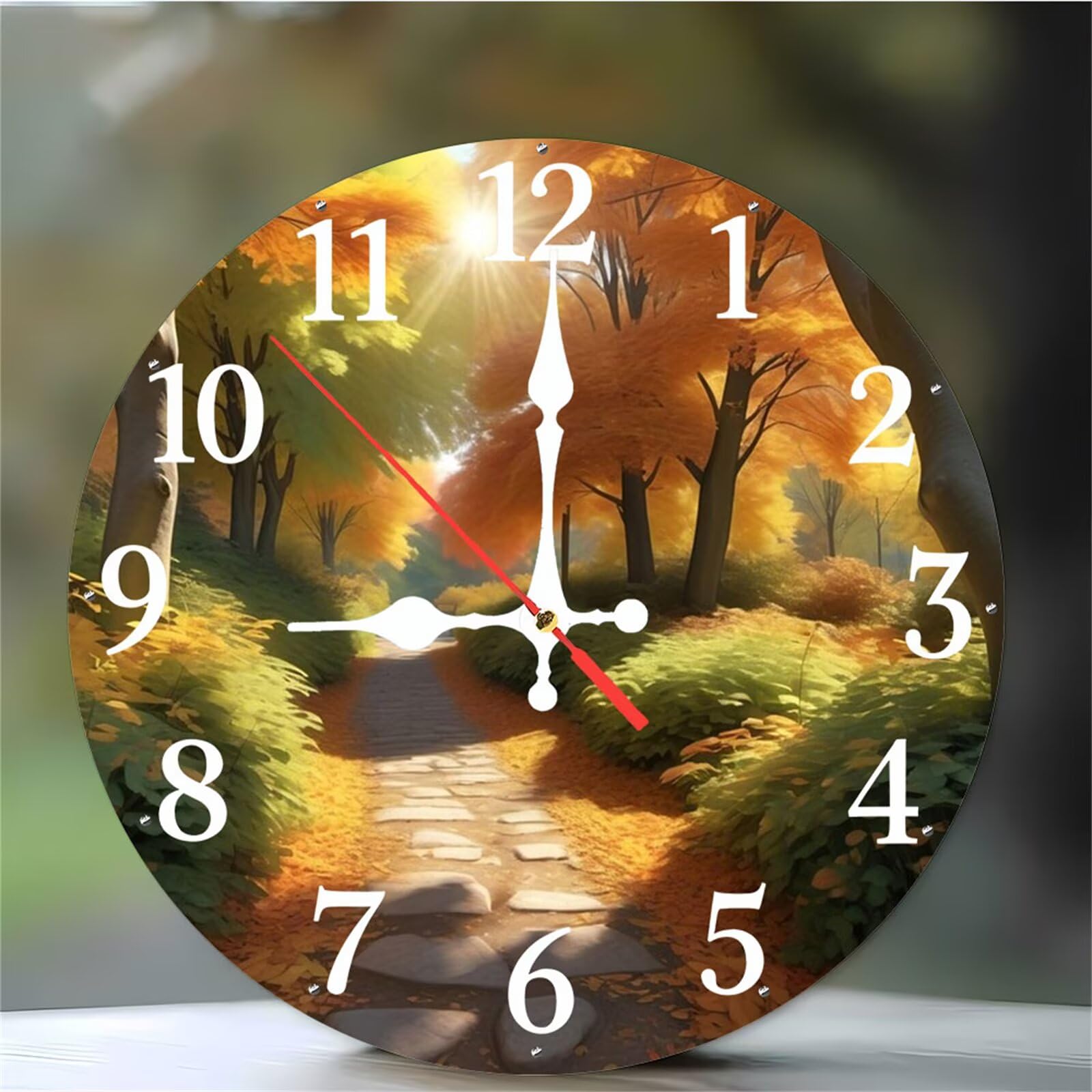 Pendule murale moderne ronde 30cm horloge murale silencieuse pour salon et chambre