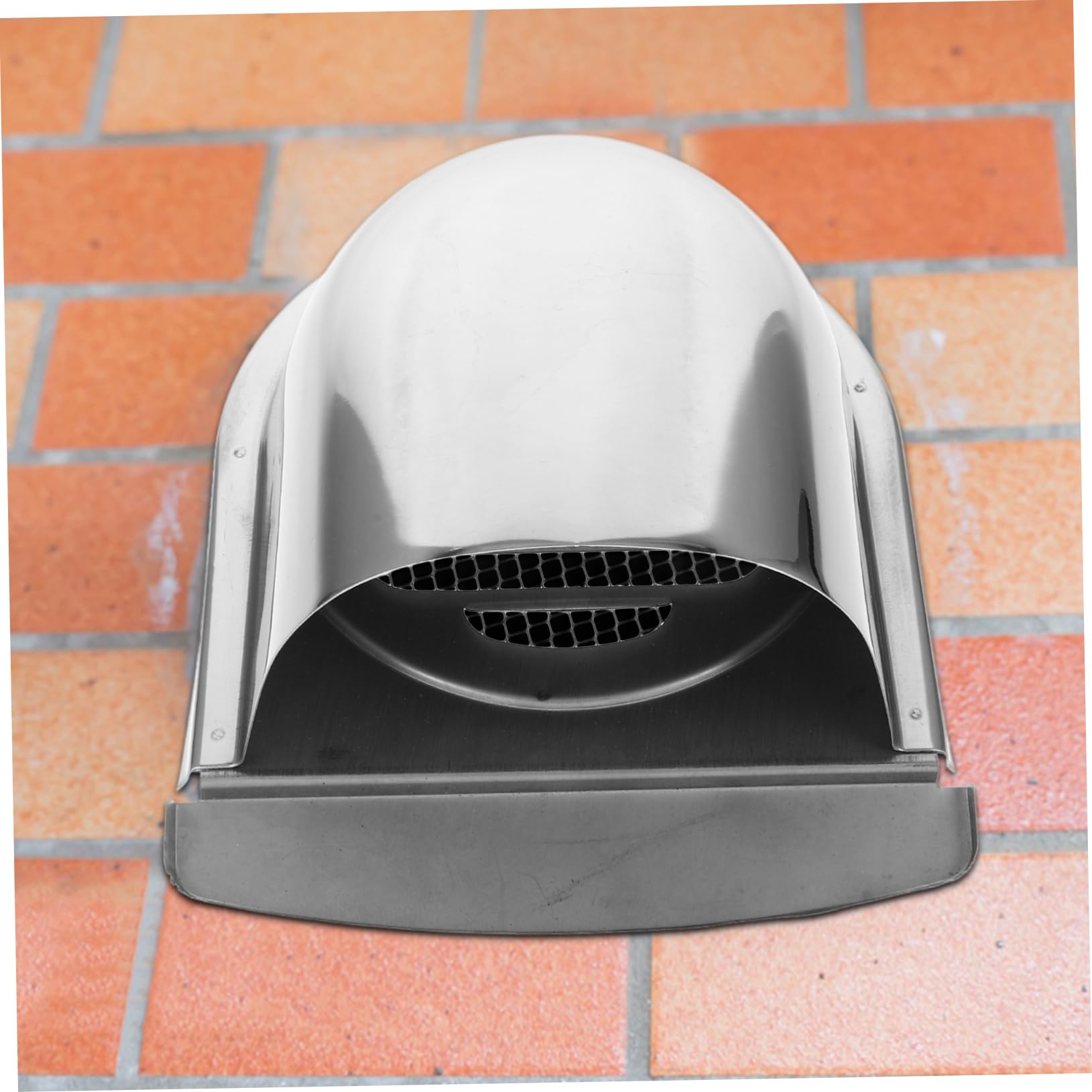POPETPOP Cubierta Kit de Ventilación Redonda de Ventilación de Acero Inoxidable U-shaped Capucha para Paredes Exteriores para Uso Residencial E Industrial