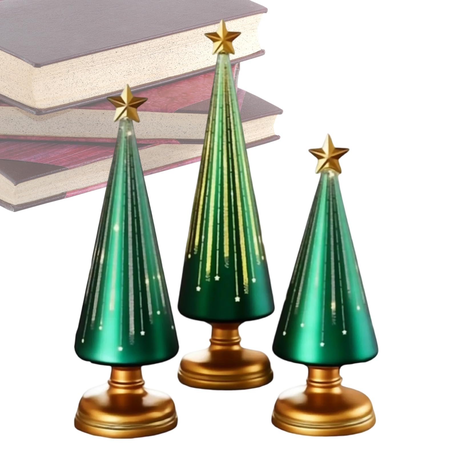 Sapin de Noël de table et figurine d'arbre en forme d'étoile en résine pour décoration maison
