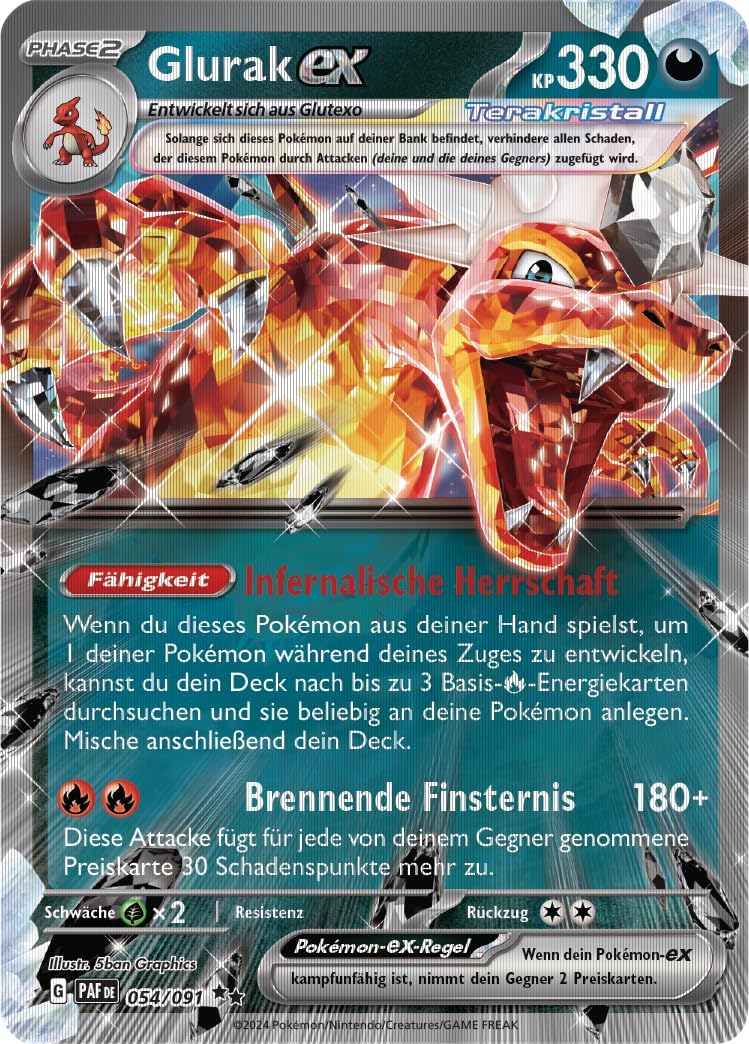 Pokémon - Trading Card Game: Special Collection Glurak-ex (1 Holographic Promo Card, 2 Holographic Cards, 1 Oversized Wobble Picture Card & 5 Booster Packs)