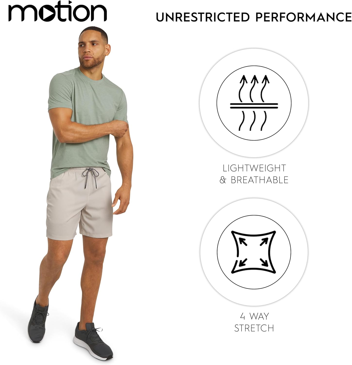 Motion Men's Slim Fit Tee Active Performance and Everyday Super Soft Stretchable T-Shirt (S-XL) - Image 4