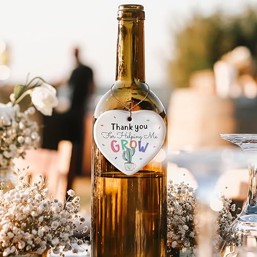 Miniatura 5 de YZEXEZY Regalos de agradecimiento, adorno de Navidad con texto en inglés Thank You for Helping Me Grow, para mamá mentora, papá, regalos de