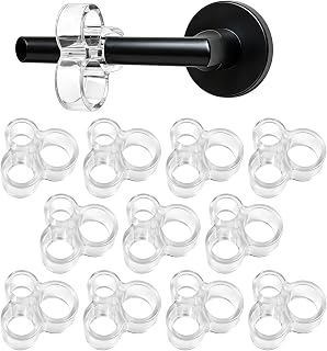 10 Stück Hochelastische Türklinkenpuffer - Transparent PVC Türstopper Klinke für Ø15-22mm Türgriff, Türschutz mit 3 Lochgrößen für Küche/Toilette/Schlafzimmer/Büro