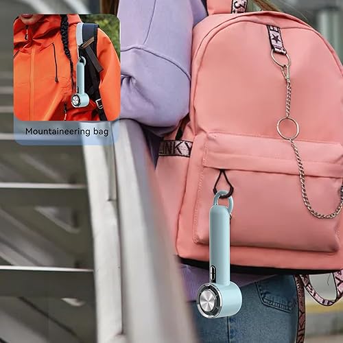 Miniatura 8 de Ventilador de refrigeración de mano, ventilador portátil de aire acondicionado de 5 velocidades, mini ventilador recargable con USB para mujeres y