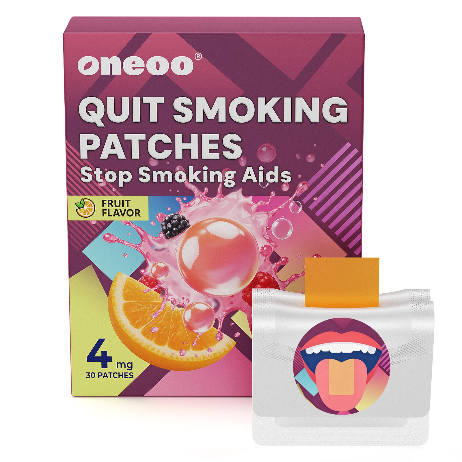Nicotine Oral Strips, Fast-Absorbing Quit Smoking Strips 4mg, 30 Count Stop Smoking Aid with Behavioral Support Program, Fruit Flavored Nicotine Replacement lozenges, Helps Control Cravings