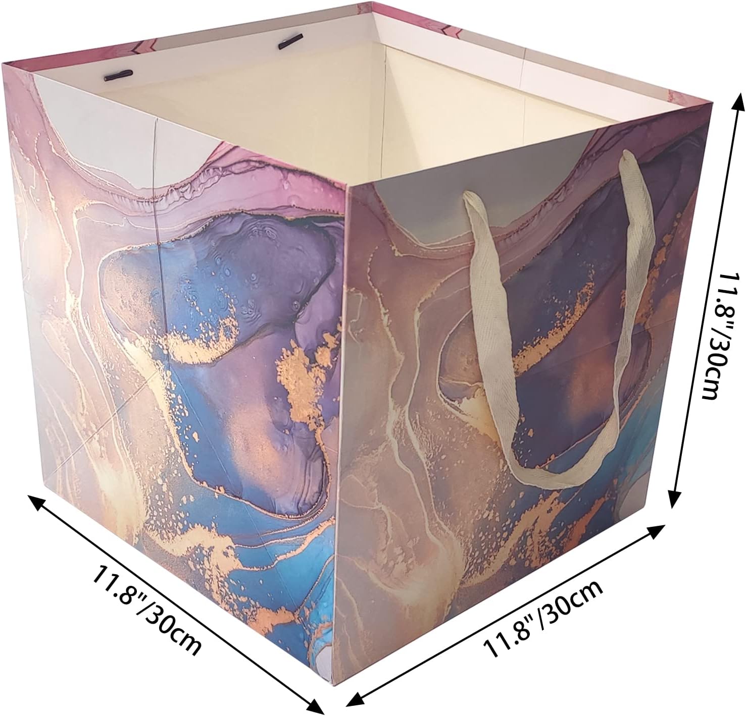 RUIFYRAY Extra Large Gift Bag, 11.8" Square Reusable Big Bag with Handle, for Wedding, Birthday, Presents, Father's Day, Thanksgiving, Christmas, New Year's, Holiday Gifts - Image 2