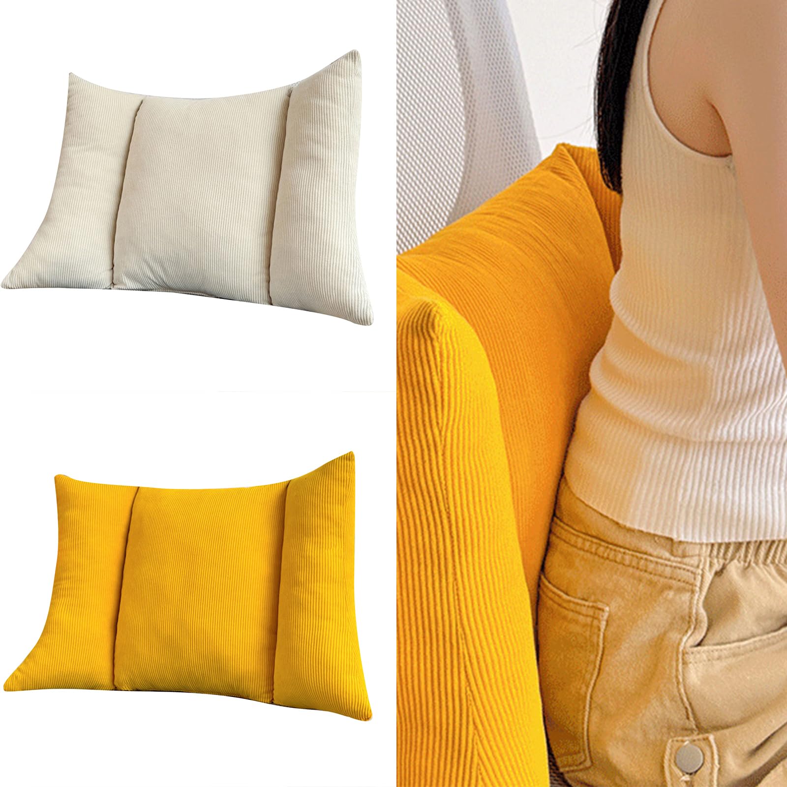 Cuscino di supporto lombare in poliestere traspirante per ufficio e casa, imbottitura in cotone PP Cuscino ergonomico per divano e sedia, comodo supporto lombare
