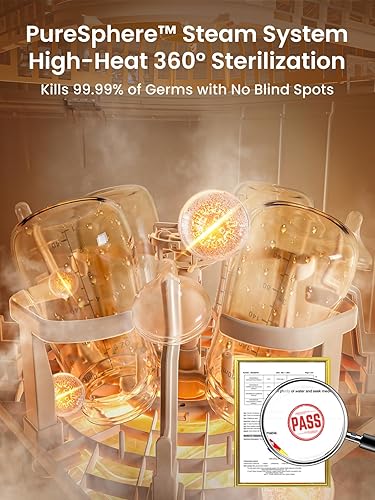 Miniatura 6 de Grownsy EaseClean - Lavadora de botellas Pro  Lavadora de botellas todo en uno y esterilizador y secadora  Lavadora de biberones para biberones,