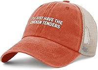 Vista 41 de I’ll Just Have The Chicken Tenders Trucker Hat Women Vintage Mesh Cap for Summer