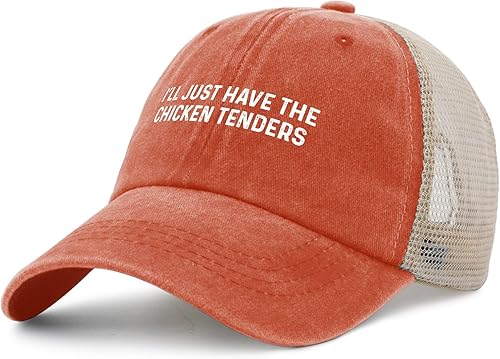 Vista 41 de I’ll Just Have The Chicken Tenders Trucker Hat Women Vintage Mesh Cap for Summer