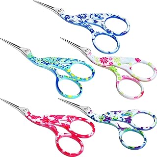 5 Pieces Stork Bird Scissors Embroidery Scissors 3.7 Inch Stainless Steel Tip Classic Stork Scissors Sewing Dressmaker Sci...