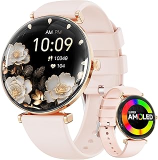 Hwagol Smart Watches for Women with Android iPhone Compatible[Calls/Metal Thin Body],1.43