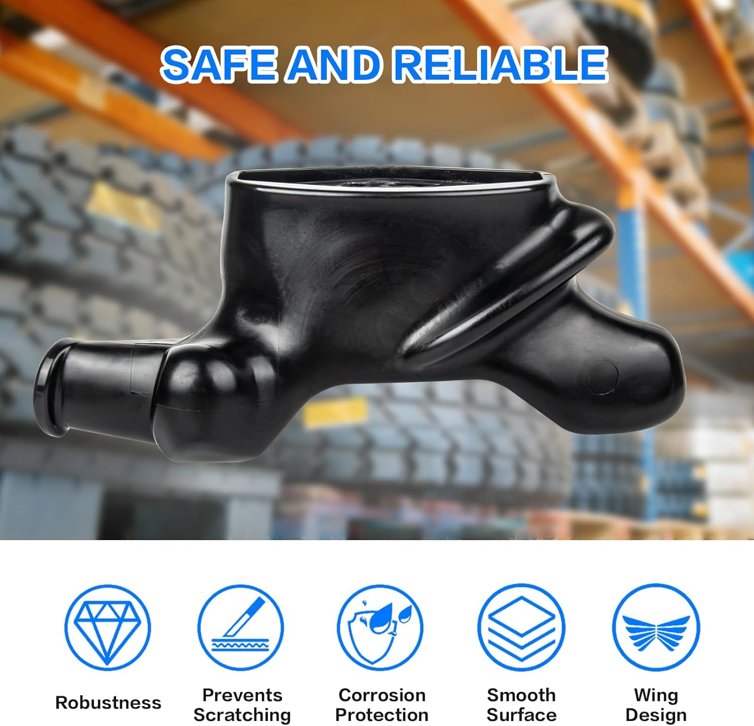 Tire Changer Duck Head 4-120129B,Tire Machine Duck Head,Wing Style Black Plastic Duck Head for Workshop tire Changer (2 Pack)