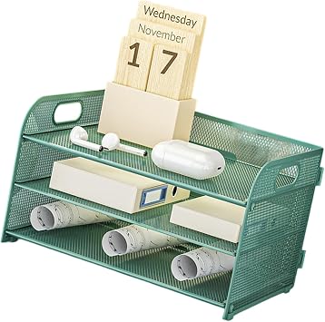 3 Tiers Desk Organiser With Handle Office Filing Trays Paper Organiser Letter Tray Office Supplies For Library Dorm Desk Filing Trays Paper Letter Tray For Dorm