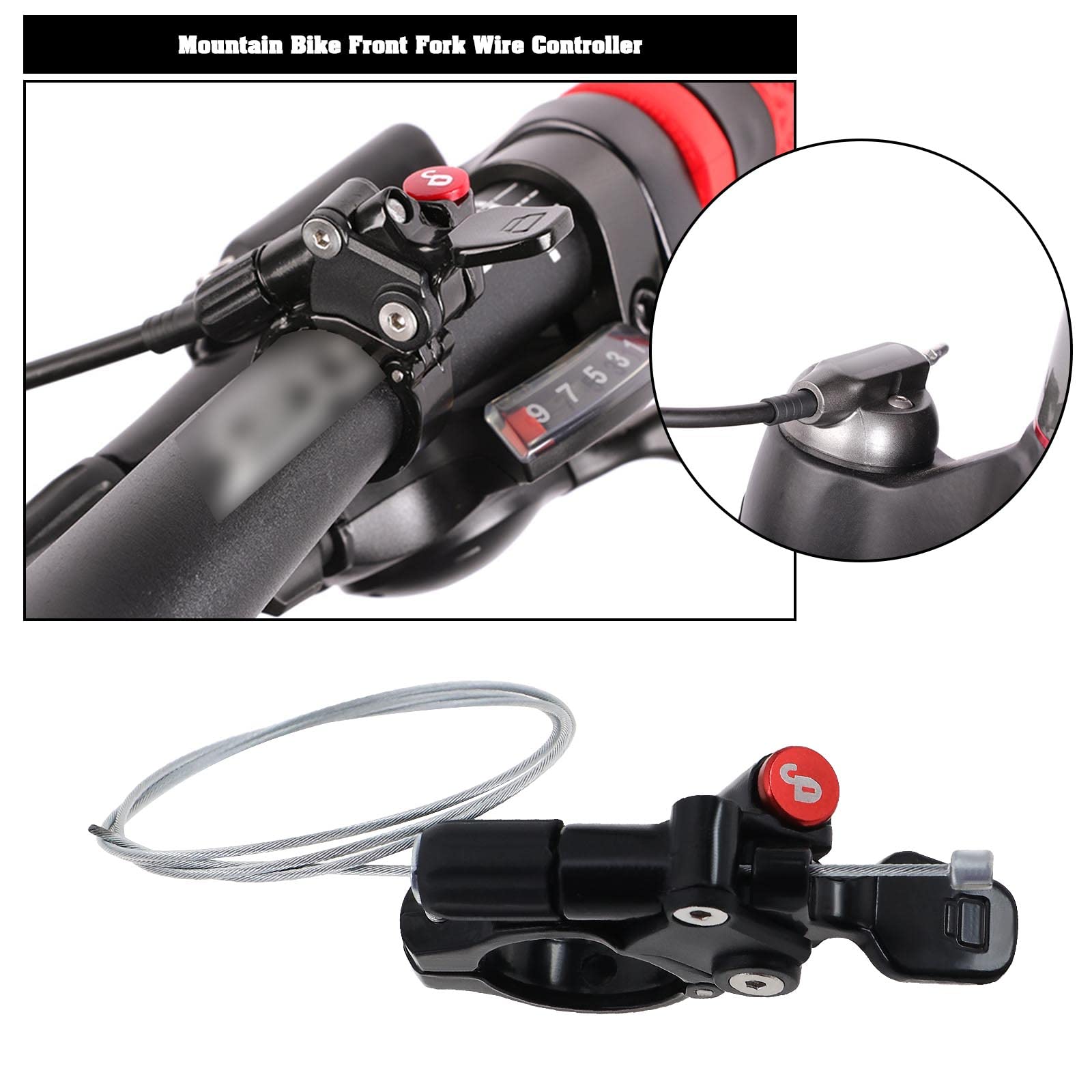 Palanca de Bloqueo Remoto Compatible con Rockshox Compatible con Suntour SR XCM XCR EPICON EPIXON RADION Fox Horquilla Delantera de Bicicleta Aleación de Aluminio