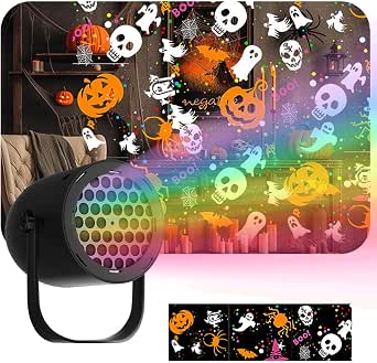 LED Halloween Projector Lamp with 16 Patterns, USB Powered