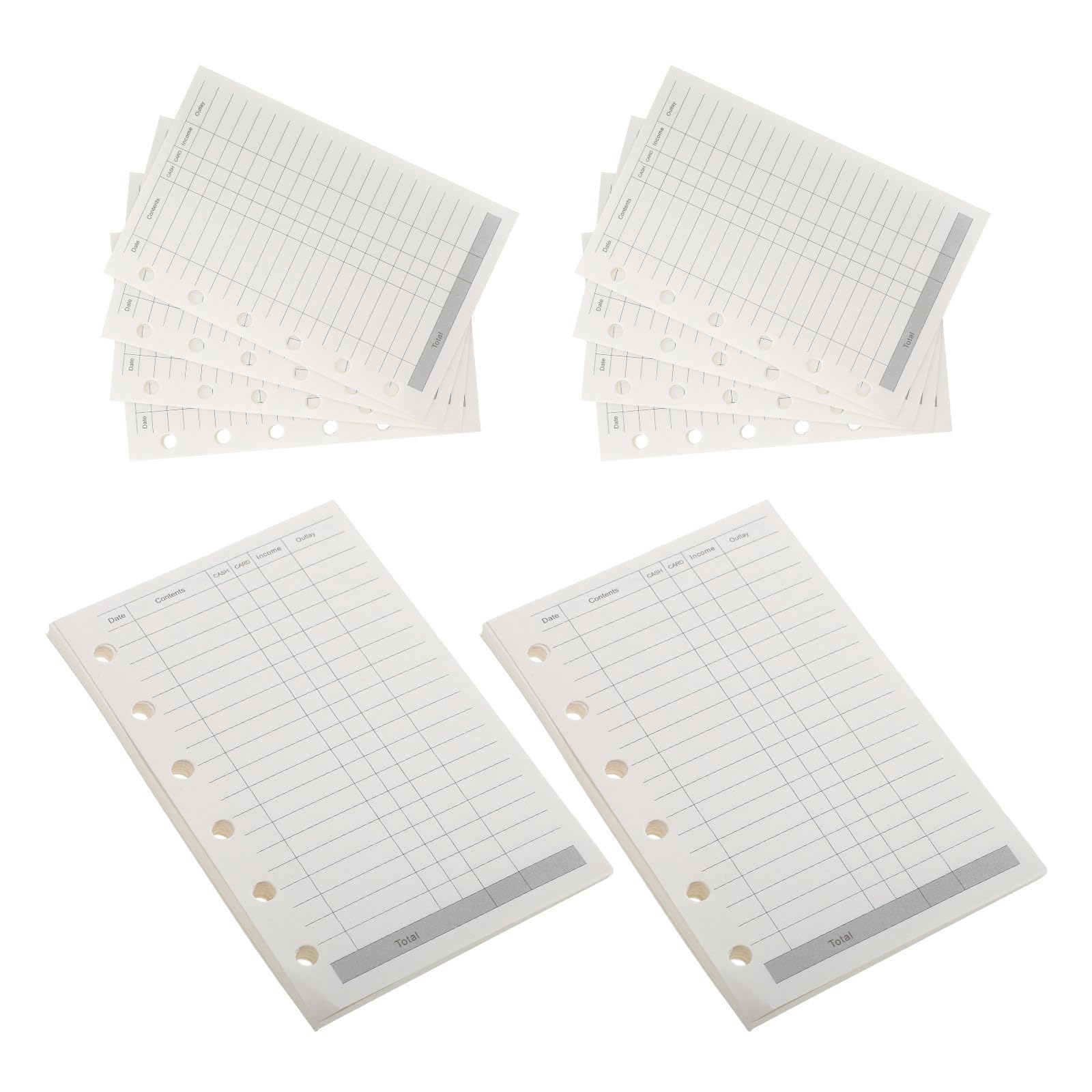 450 Sheets Finance Planner Budget Insert A7 6 Ring Refill Paper