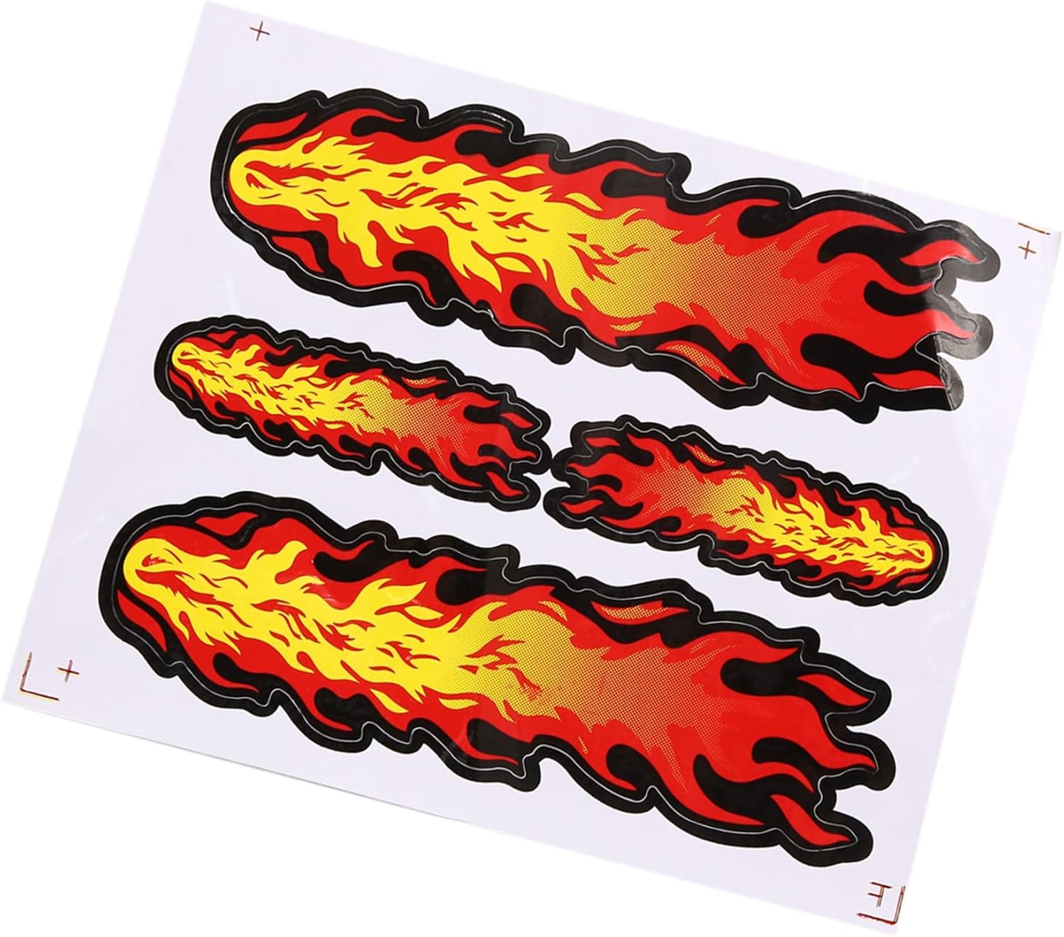 HOPESPANNER Fire Flame Pattern Stickon Decorative Ornament