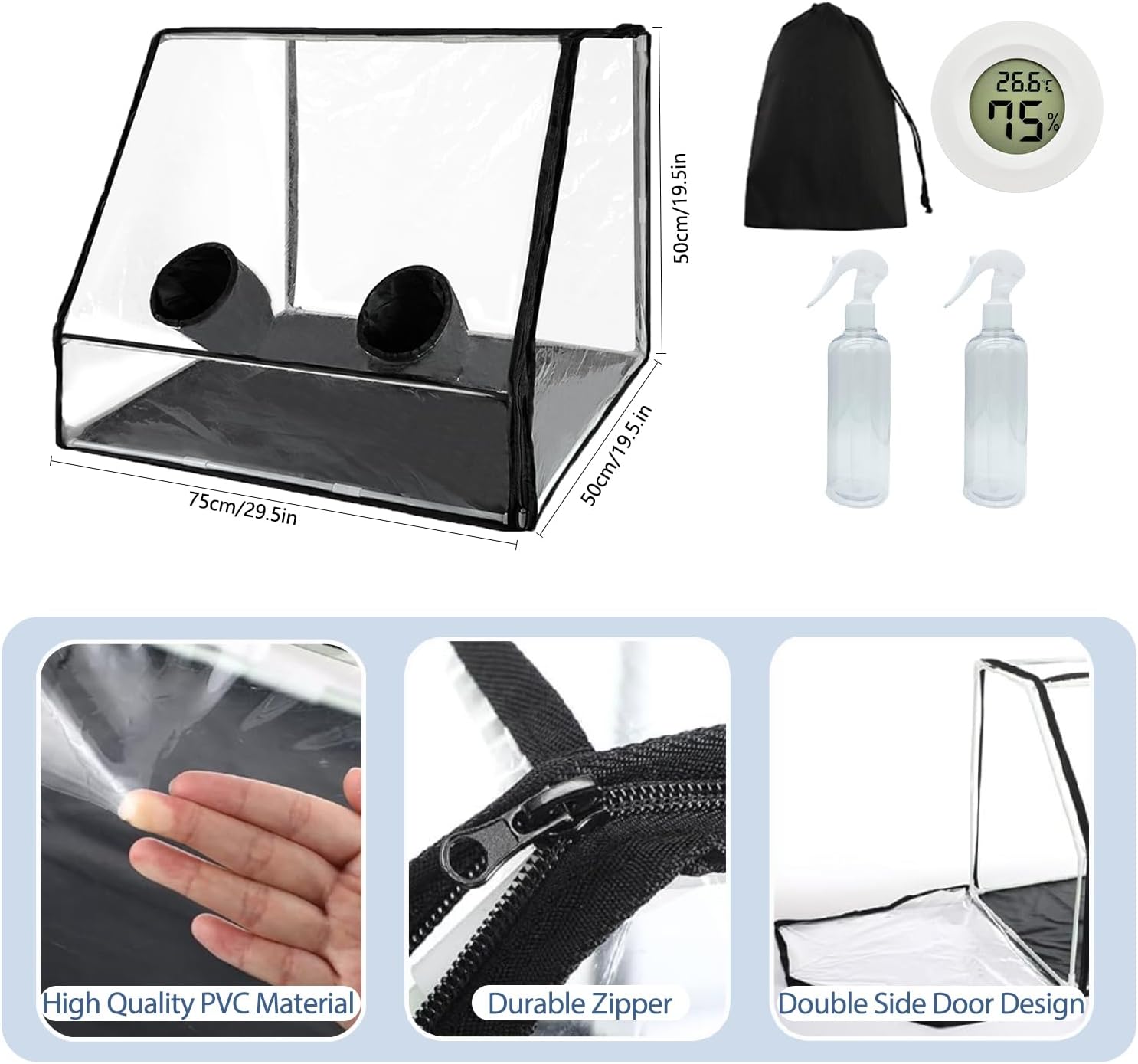 Still Air Box- 29.5x19.7x19.7 Inch Mushroom Grow Tent,Still Air Box Mycology with Tilted Surface for Wider Observation,Suitable for Small Spaces,Small-Scale Growers and Casual Home Projects - Image 2