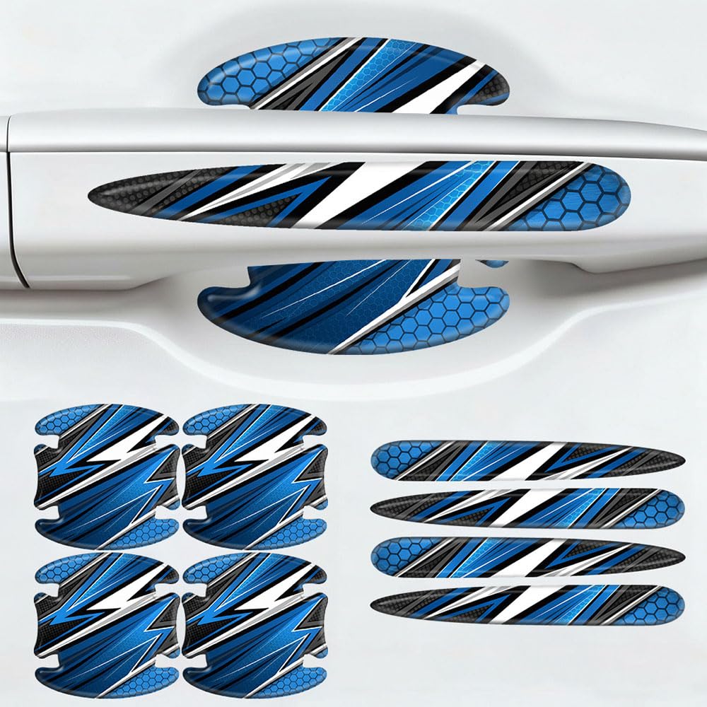AAFEI Car Door Handle Scratch Protector for Toyota Aygo (AB10 AB40 2005-2022), Paint Protection Film Cup Guard, Carbon Fiber Texture Handle Stripe Cover, Anti Scratch Sticker Pack,B