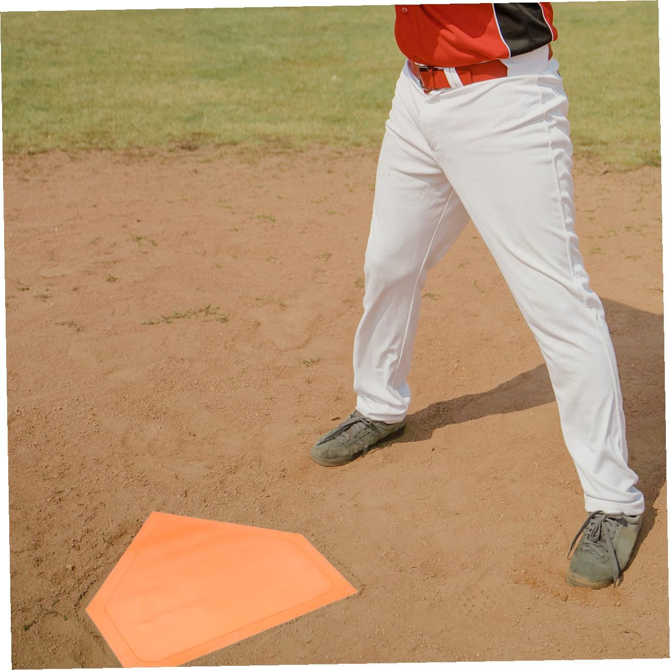 KICHOUSE 1set Rubber Baseball Pitching Base Non- Rubber Bases for Kickball Softball and Practice and Portable for School and Backyard Use