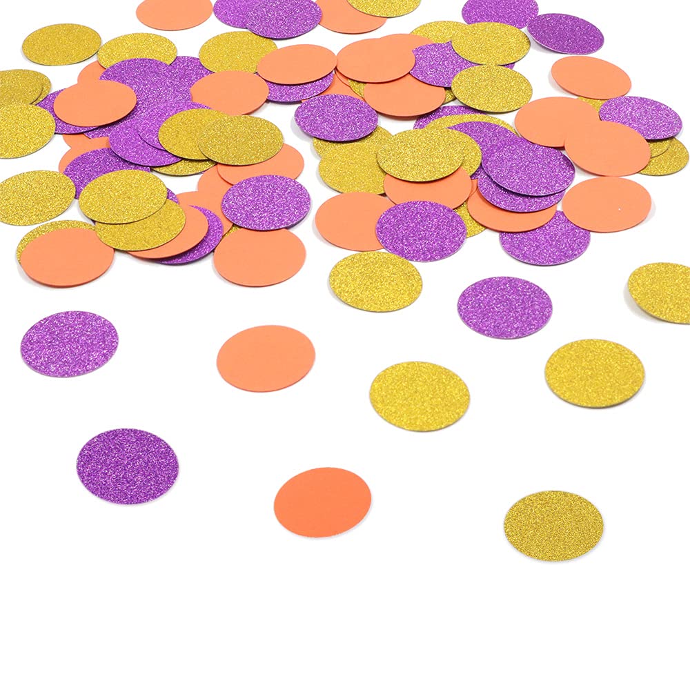 Nydotd 400 Coriandoli Di Carta Glitterati A Pois Oro Rosa E Nero - 2,5 Cm Per Feste E Matrimoni