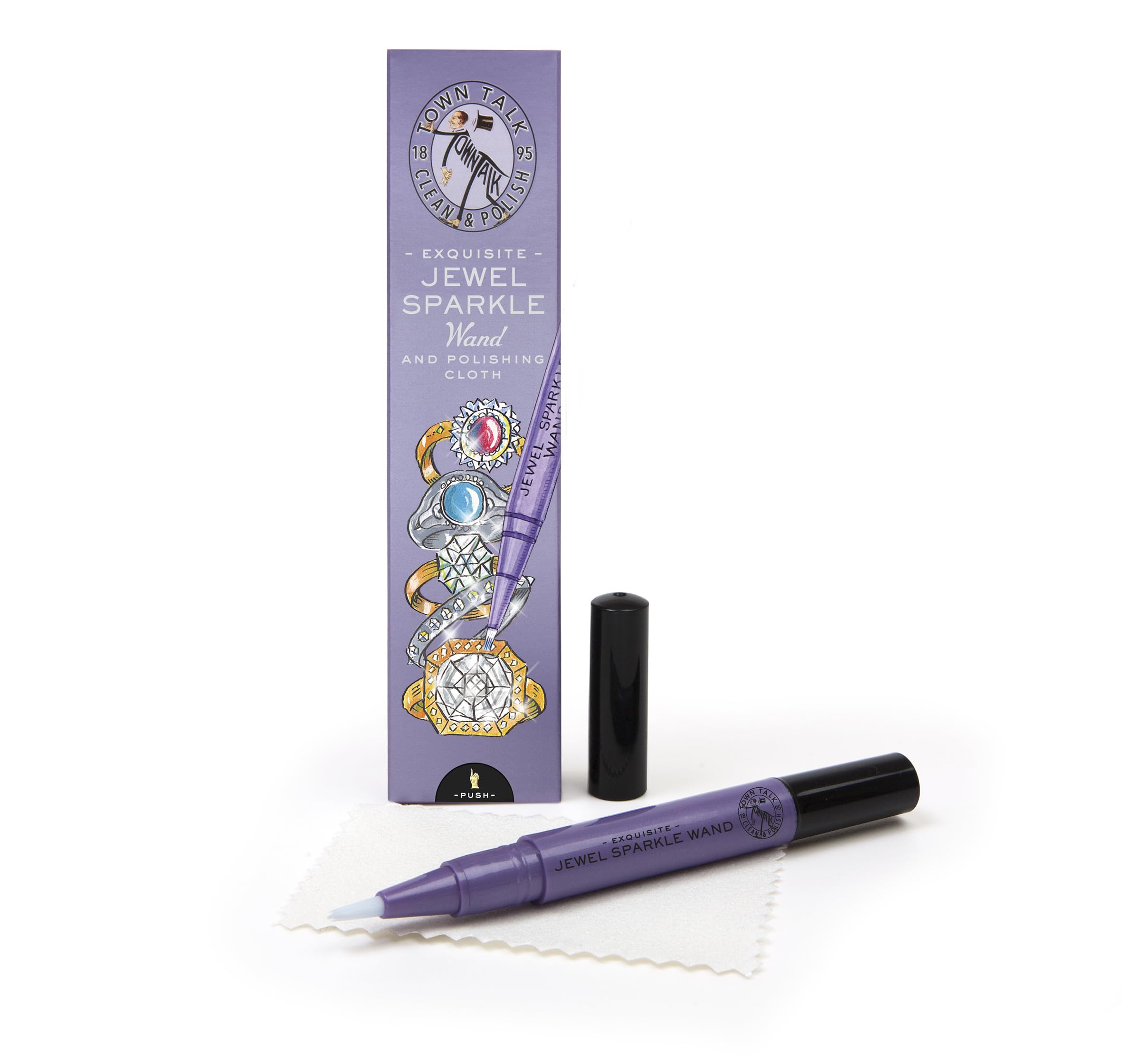 Town Talk Jewellery Cleaning Wand | Jewellery Cleaner for Diamonds & Precious Stones | Cleans to a Sparkle & removes Embedded Dirt