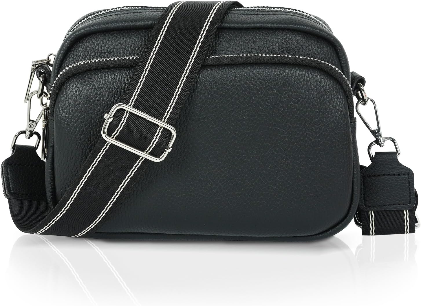 MAMUNUCrossbody Bags for Women Leather Shoulder Bags with Adjustable Wide Strap Lightweight Multi Pockets Over Shoulder Handbag for Women Girls Casual Shopping Travel Work