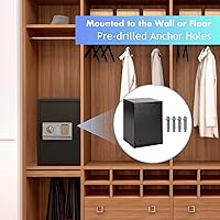 Vista 6 de Caja de seguridad grande, de cierre y abertura con teclado electrónico digital, ideal para guardar joyas, arma o dinero, de Safstar