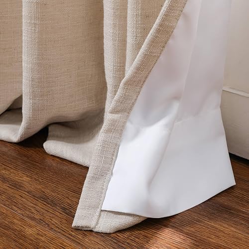 Miniatura 78 de Drapifytex Cortina plisada de lino sintético, cortina para oscurecer la habitación, 56 pulgadas de ancho x 96 pulgadas de largo, cortina de cobre 26