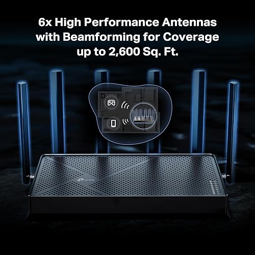 Miniatura 6 de TP-Link Tri-Band BE9700 WiFi 7 Router Archer BE600  10G WANLAN +2.5G WANLAN +3× 2.5G Puertos LAN, nuevo canal de 320 Mhz  Cubre hasta 2,600 pies