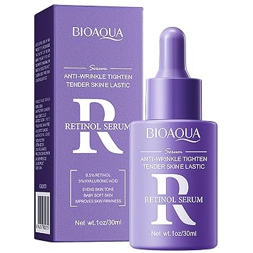 BIOAQUA Facial Serum Anti-Wrinkle Tender Skin 8.5% Retinol 5% Hyaluronic Acid Moisturizing Essence 30ml / 1fl.oz
