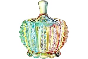 Embossed Vintage Glass Bulk Apothecary Jar for Home Storage