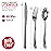 Pre Rolled Plastic Silverware Sets for Parties (25 Pack) Silver Cutlery Set, Disposable Spoons, Forks, Knives, Napkins Prewrapped, Heavy Duty Utensils Individually Wrapped for Wedding, Thanksgiving
