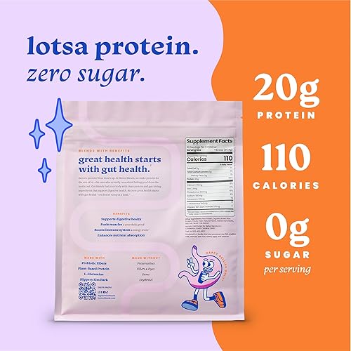 Miniatura 3 de Proteína vegana en polvo con fibra prebiótica, apta para el intestino, bajo FODMAP, sin gluten, sin lácteos, sin goma, sin azúcar, sin soja, 20