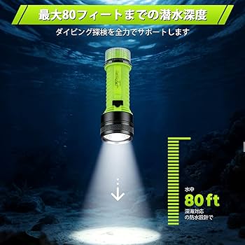 Amazon.co.jp: 【点灯状態を固定可能】ShinePick ダイビングライト