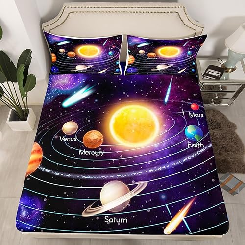 Miniatura 6 de Erosebridal Sábana bajera ajustable para niños y niñas, bonito juego de ropa de cama con diseño de perro salchicha para niños, niñas, bonito juego