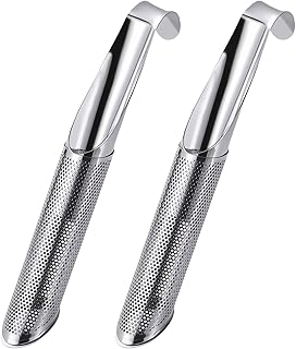2Pièces Infuseur Thé,à Filtre en Acier Inoxydable Tea de Passoire Maille Fine,Cuillere Tube Infuser Strainer épices Filter,Sachet Vrac Strainers Tamis,pour Bouteille Tasse Infusion Fines Filtrante