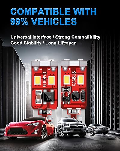 Miniatura 9 de Canbus - Bombilla LED 194 168 2825 W5W T10, libre de errores, sin polaridad, para interior de automóvil, matrícula, mapa, luces de puerta de