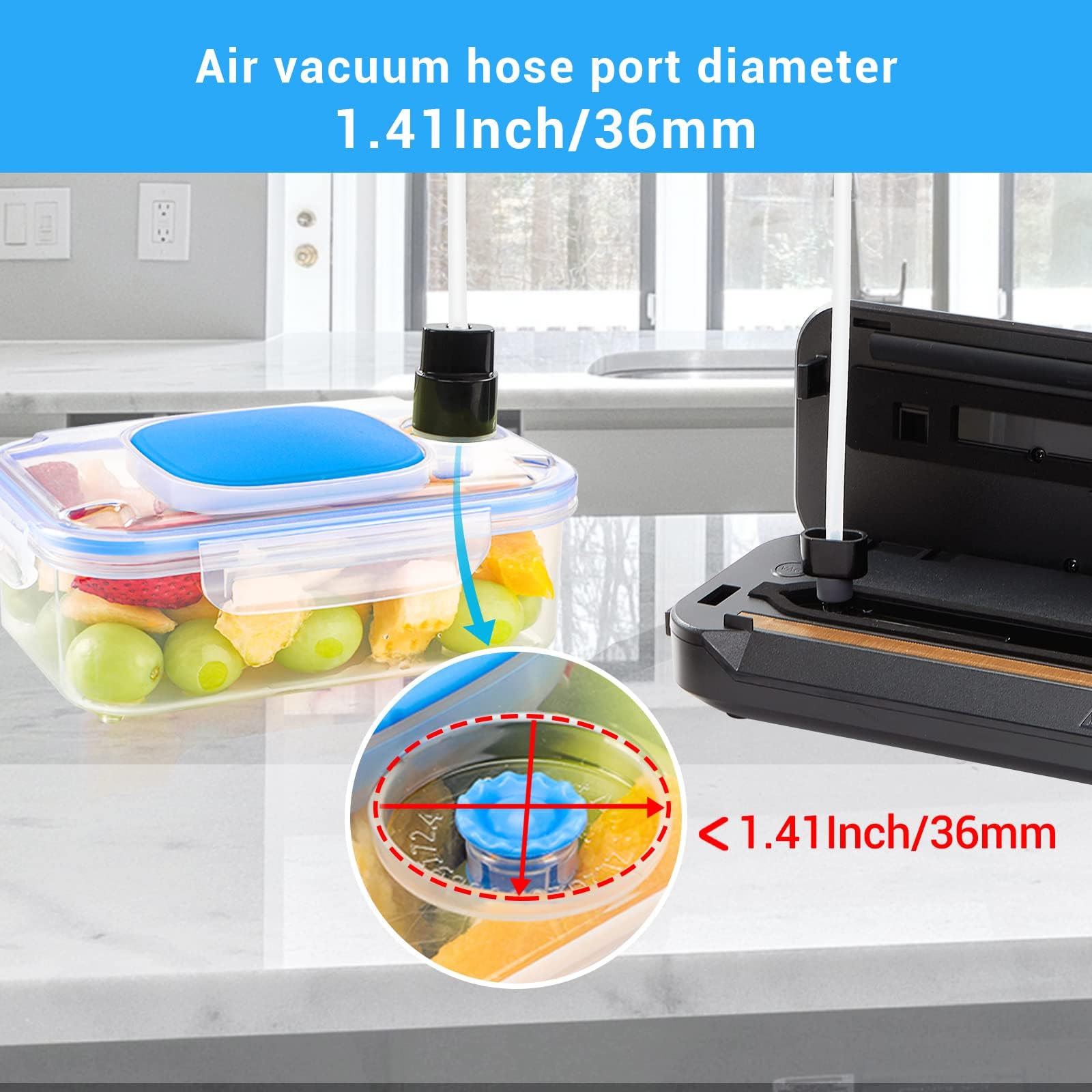 INKBIRD Set di 3 Contenitori Sottovuoto per Alimenti, senza Bpa, Trasparente, 300 Ml/800 Ml/1.2 l, Contenitore Sottovuoto per Macchine Sottovuoto per Alimenti Sensibili alla Pressione e Liquidi