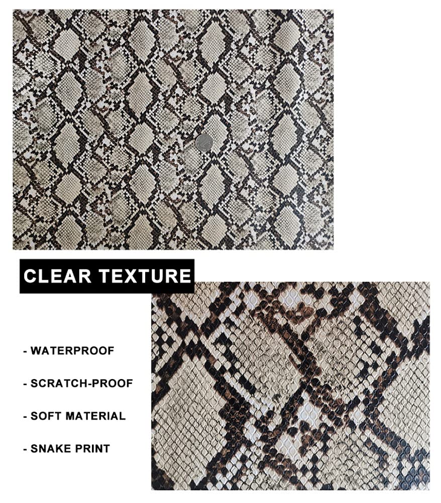 NAKAN 135x100cm Snake Pattern Faux Leather Fabric 1mm Thickness Vinyl Upholstery Fabric for Sewing DIY Crafts Decorations - Image 3